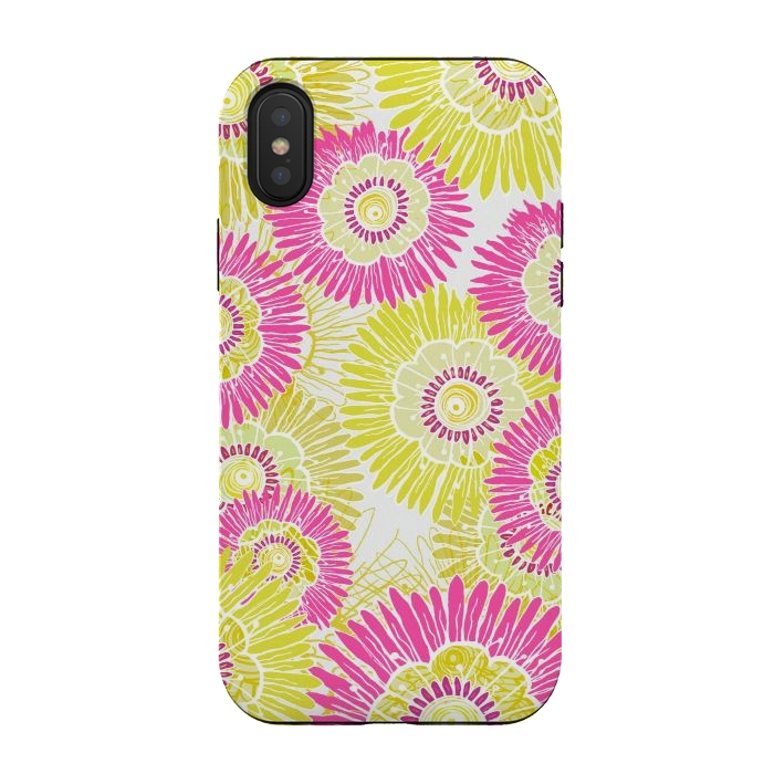 iPhone Xs / X StrongFit Flower Power  by Rose Halsey