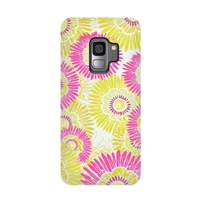 Galaxy S9 StrongFit Flower Power  by Rose Halsey