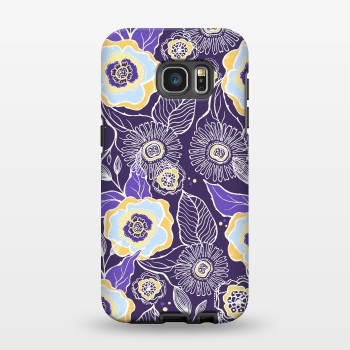 Galaxy S7 EDGE StrongFit Floral Sunshine by Rose Halsey