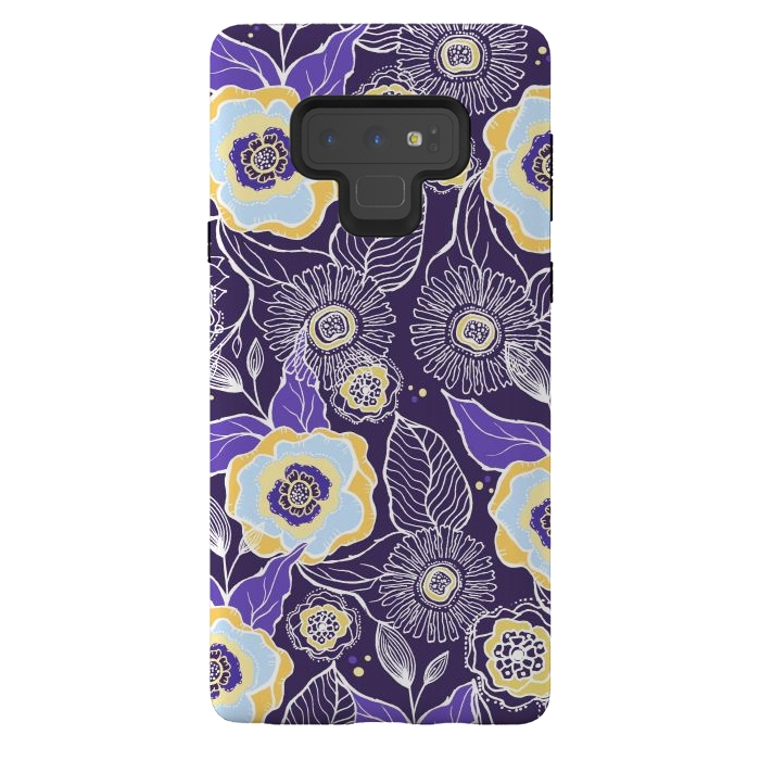 Galaxy Note 9 StrongFit Floral Sunshine by Rose Halsey