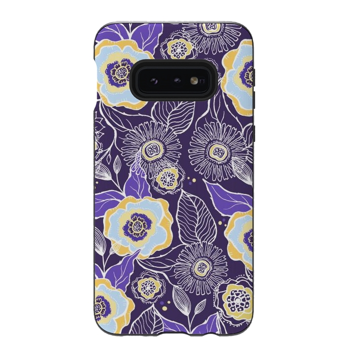 Galaxy S10e StrongFit Floral Sunshine by Rose Halsey