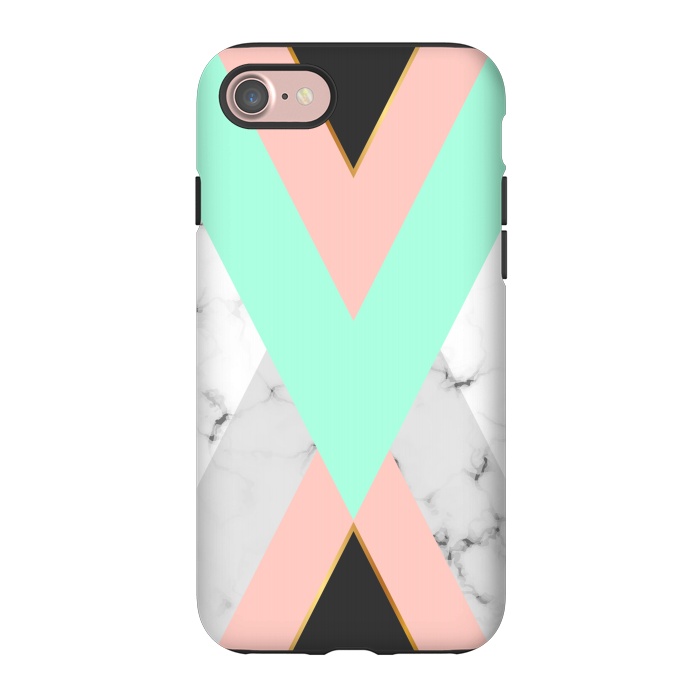iPhone 7 StrongFit Marbled Aquamarine In Vertical by ArtsCase