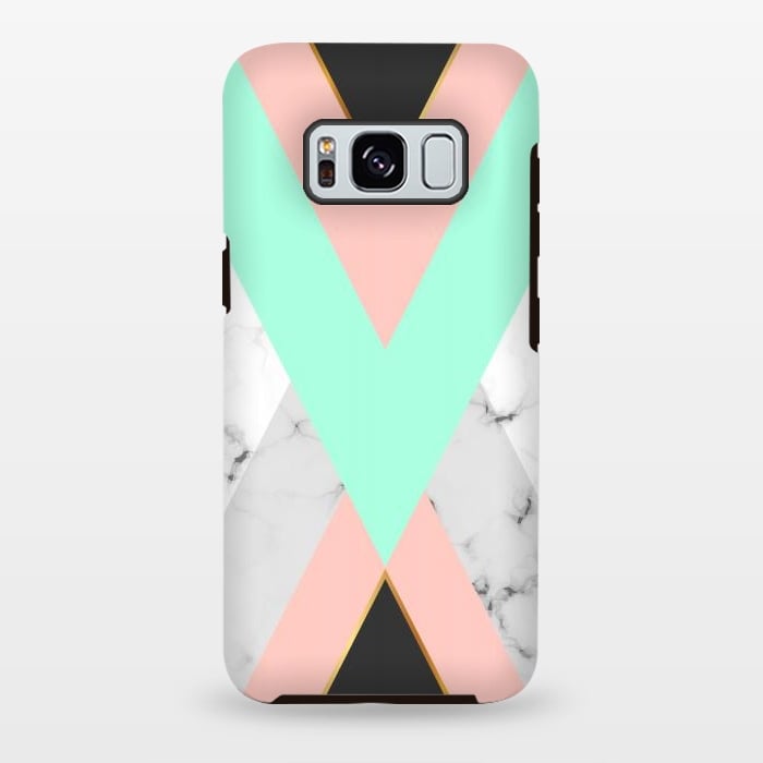 Galaxy S8 plus StrongFit Marbled Aquamarine In Vertical by ArtsCase