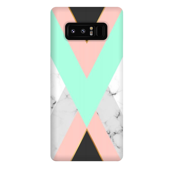 Galaxy Note 8 StrongFit Marbled Aquamarine In Vertical by ArtsCase