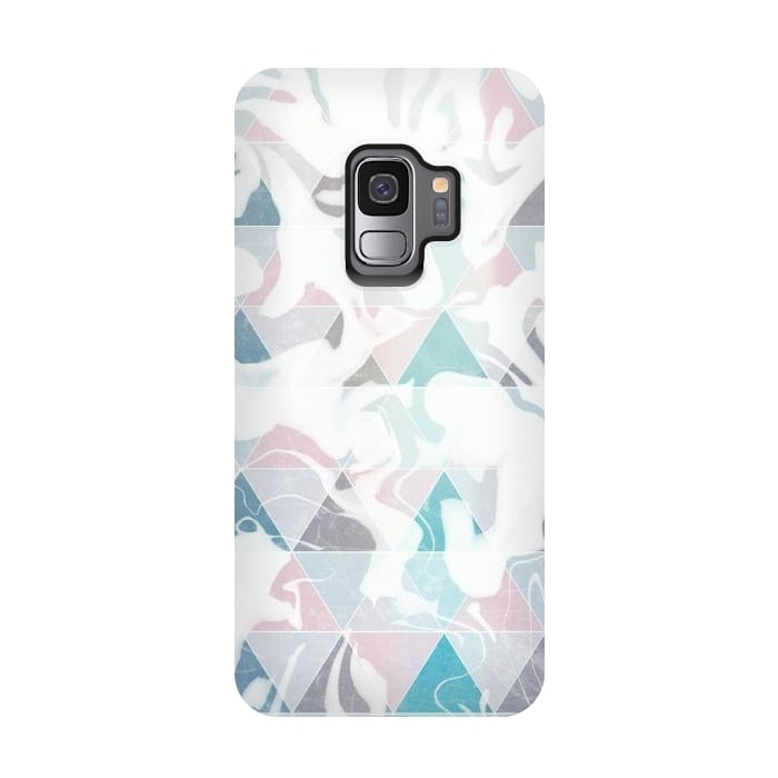 Galaxy S9 StrongFit Geometric marble by Jms