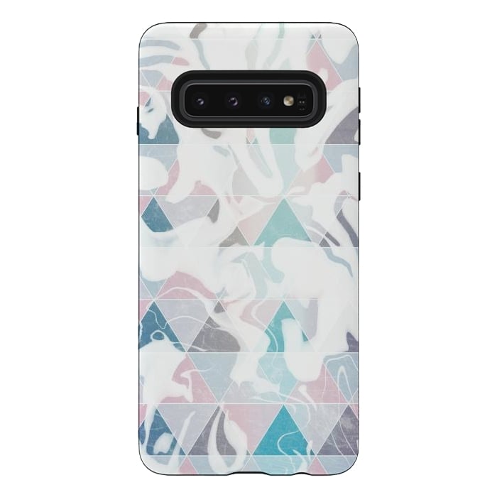 Galaxy S10 StrongFit Geometric marble by Jms