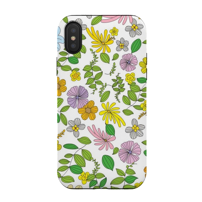 iPhone Xs / X StrongFit Superb Flowers by Bledi