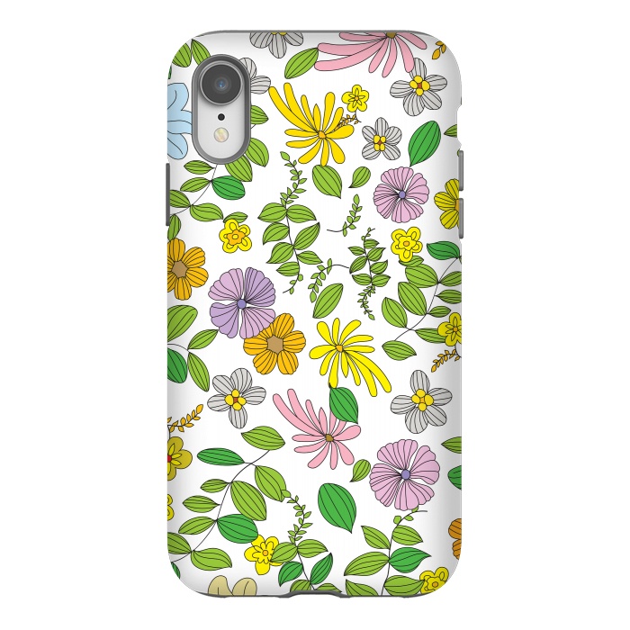 iPhone Xr StrongFit Superb Flowers by Bledi
