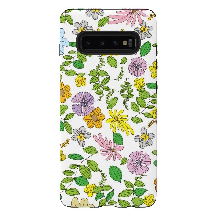 Galaxy S10 plus StrongFit Superb Flowers by Bledi