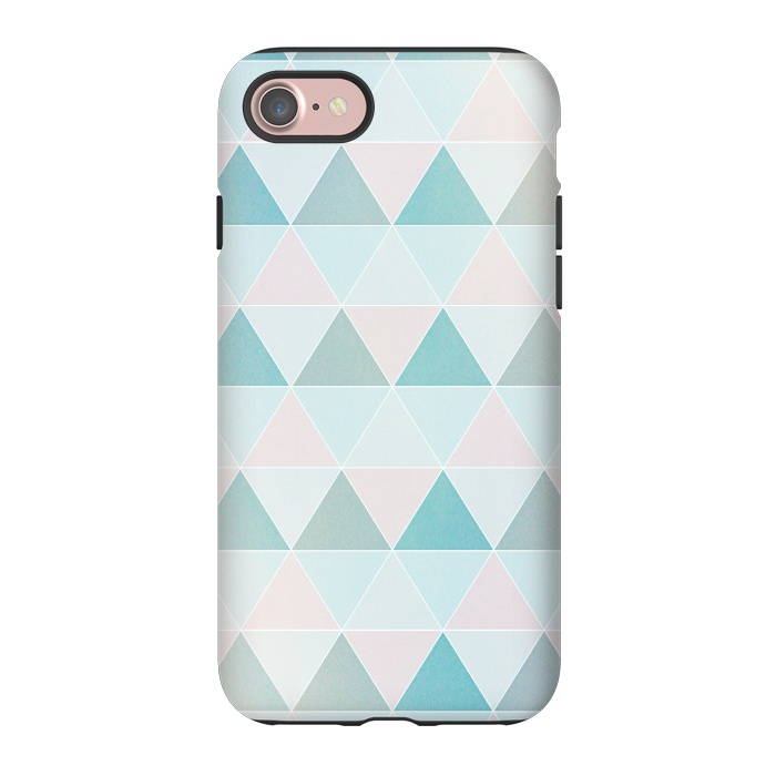 iPhone 7 StrongFit Pink blue Triangles  by Jms