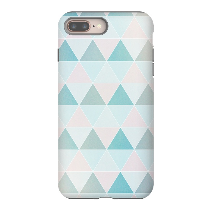iPhone 7 plus StrongFit Pink blue Triangles  by Jms