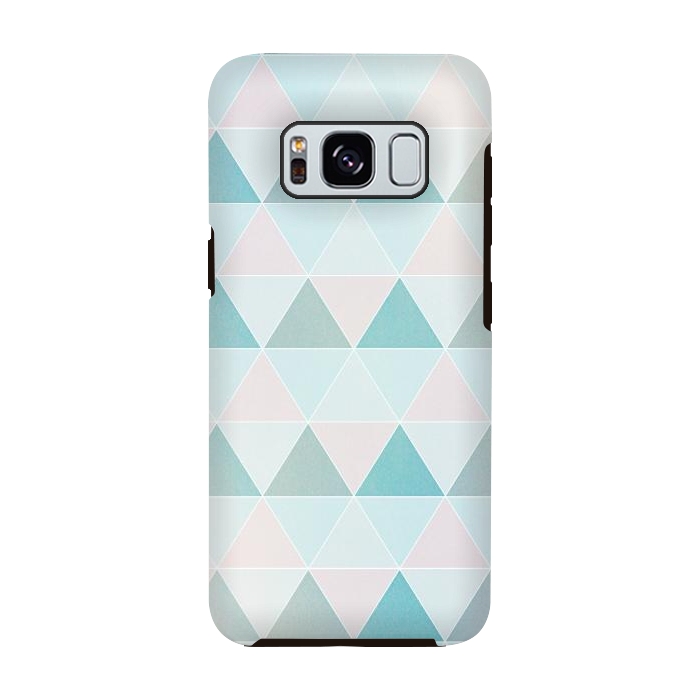 Galaxy S8 StrongFit Pink blue Triangles  by Jms
