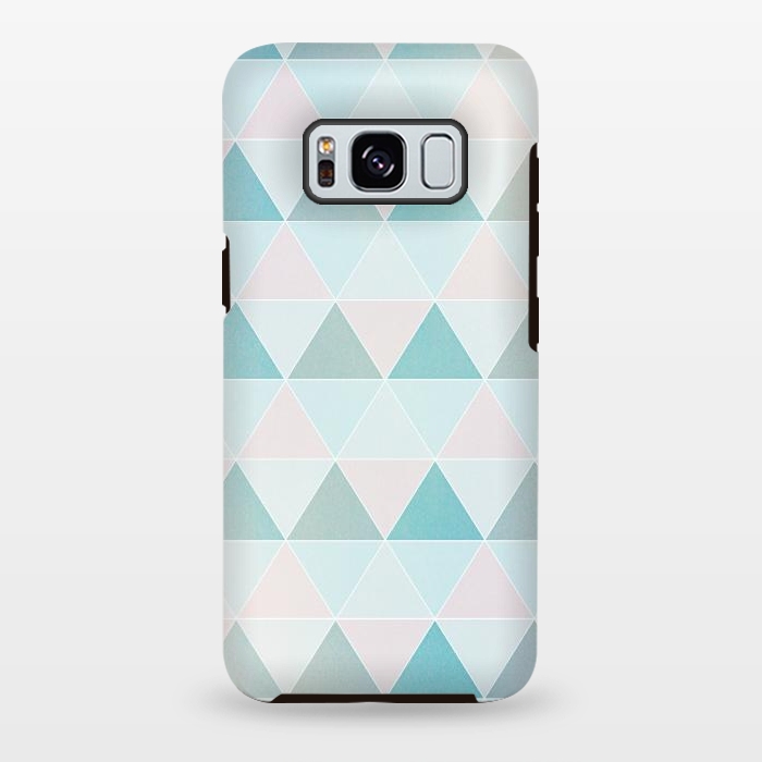 Galaxy S8 plus StrongFit Pink blue Triangles  by Jms