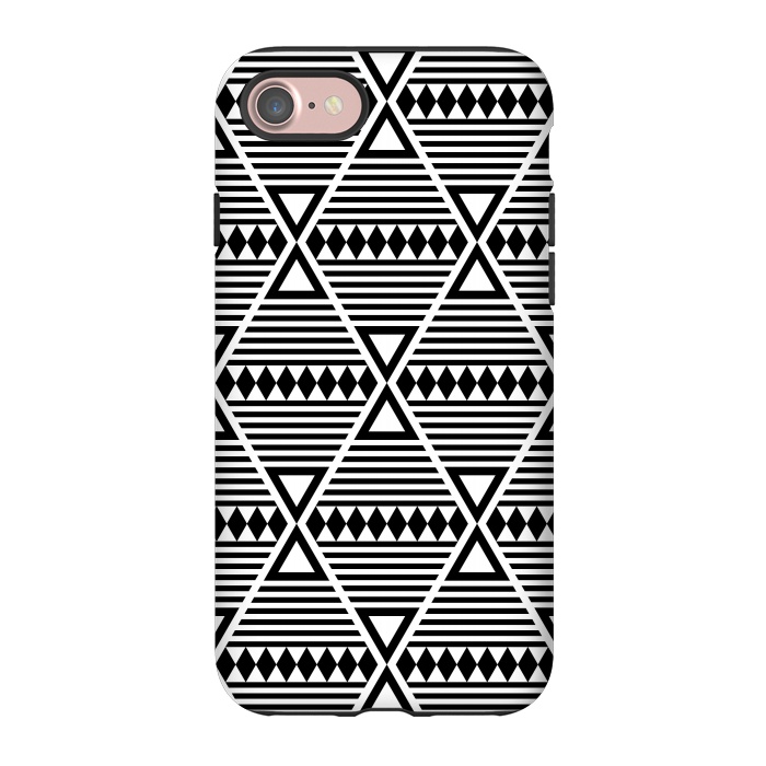 iPhone 7 StrongFit black tribal triangles  by TMSarts