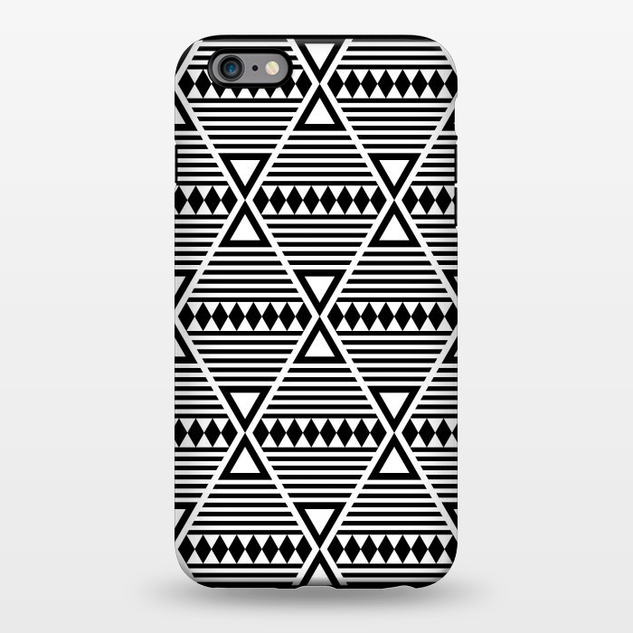 iPhone 6/6s plus StrongFit black tribal triangles  by TMSarts