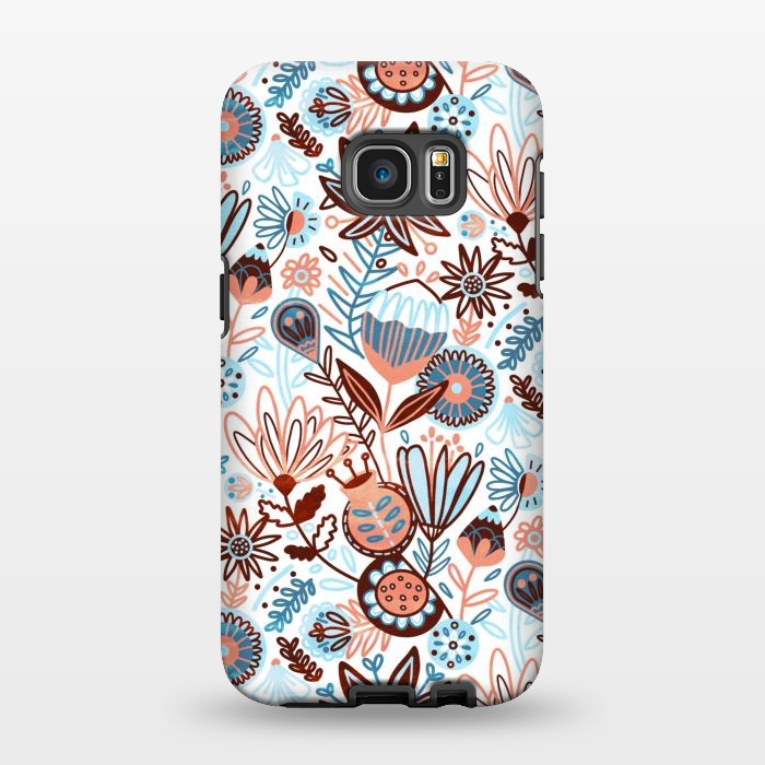 Galaxy S7 EDGE StrongFit Winter Floral  by Tigatiga