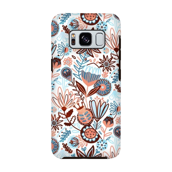Galaxy S8 StrongFit Winter Floral  by Tigatiga