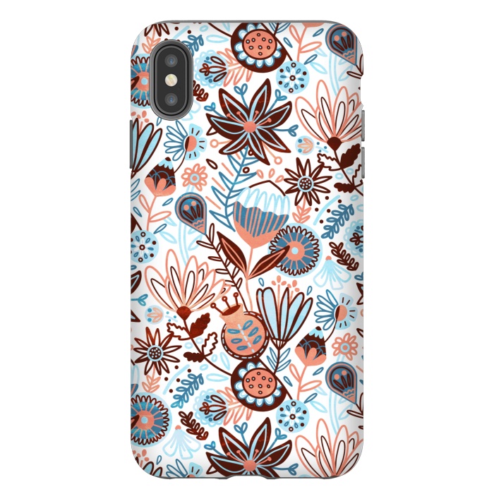 iPhone Xs Max StrongFit Winter Floral  by Tigatiga