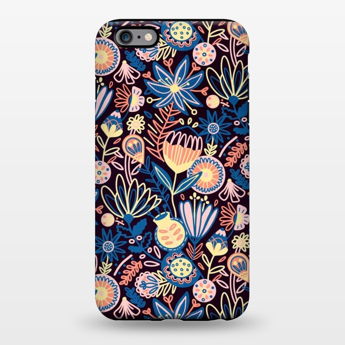 iPhone 6/6s plus StrongFit Dark Floral  by Tigatiga