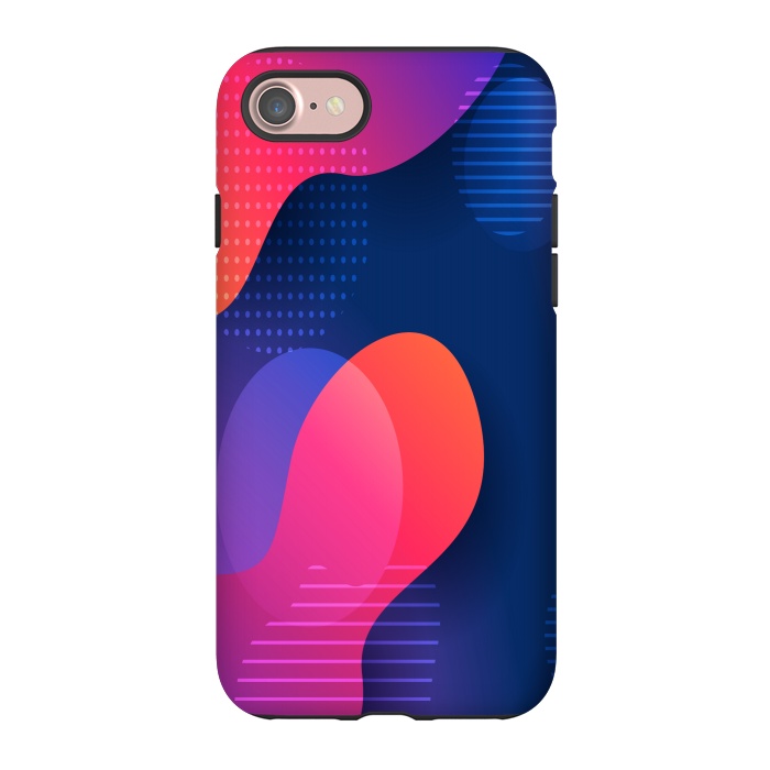 iPhone 7 StrongFit BLUE RED ABSTRACT PATTERN by MALLIKA