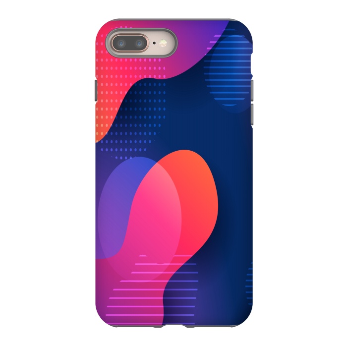 iPhone 7 plus StrongFit BLUE RED ABSTRACT PATTERN by MALLIKA