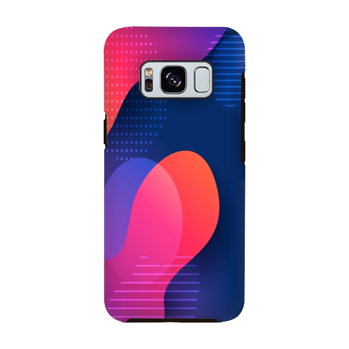 Galaxy S8 StrongFit BLUE RED ABSTRACT PATTERN by MALLIKA