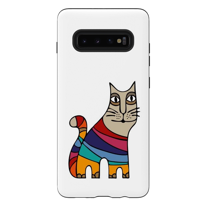 Galaxy S10 plus StrongFit Magic Cat I by Majoih