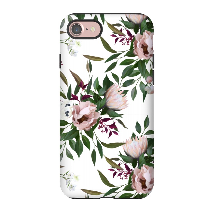 iPhone 7 StrongFit Bouquet With a Protea | White by Elzbieta Malyska