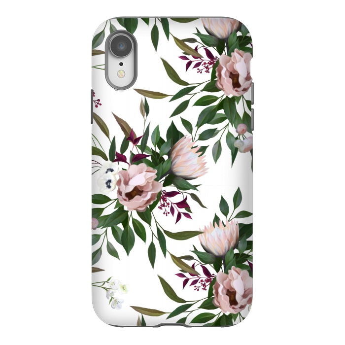 iPhone Xr StrongFit Bouquet With a Protea | White by Elzbieta Malyska