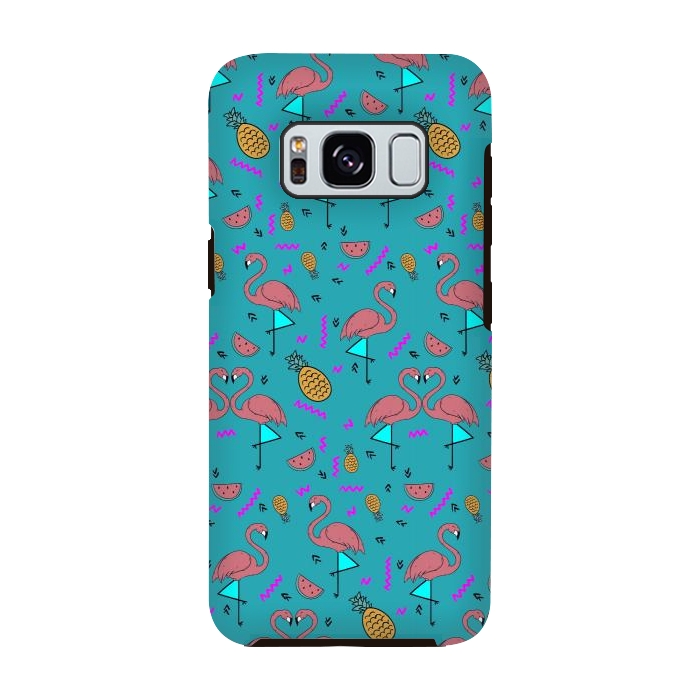 Galaxy S8 StrongFit Flamingos In Fashionable Summer by ArtsCase