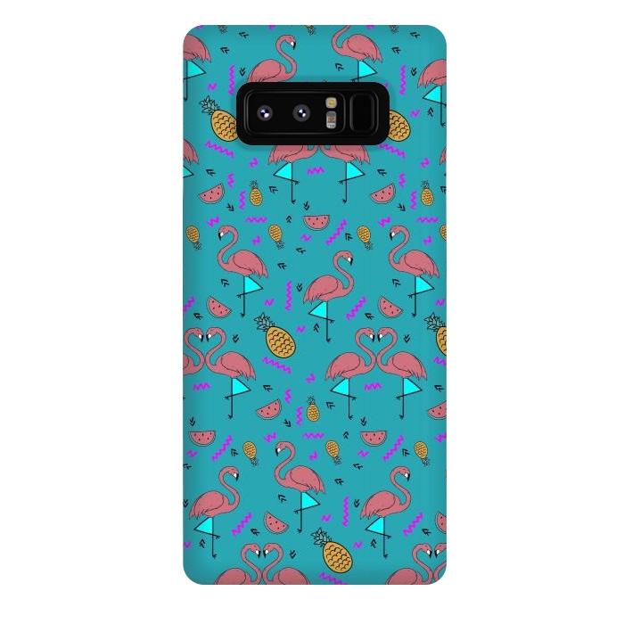 Galaxy Note 8 StrongFit Flamingos In Fashionable Summer by ArtsCase