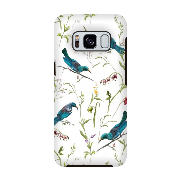 Galaxy S8 StrongFit Birds in flowers by Elzbieta Malyska