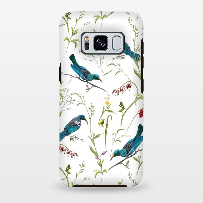 Galaxy S8 plus StrongFit Birds in flowers by Elzbieta Malyska