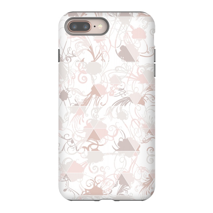 iPhone 7 plus StrongFit Floral geometric by Jms