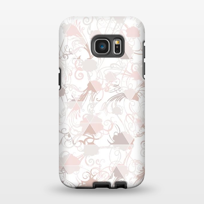 Galaxy S7 EDGE StrongFit Floral geometric by Jms