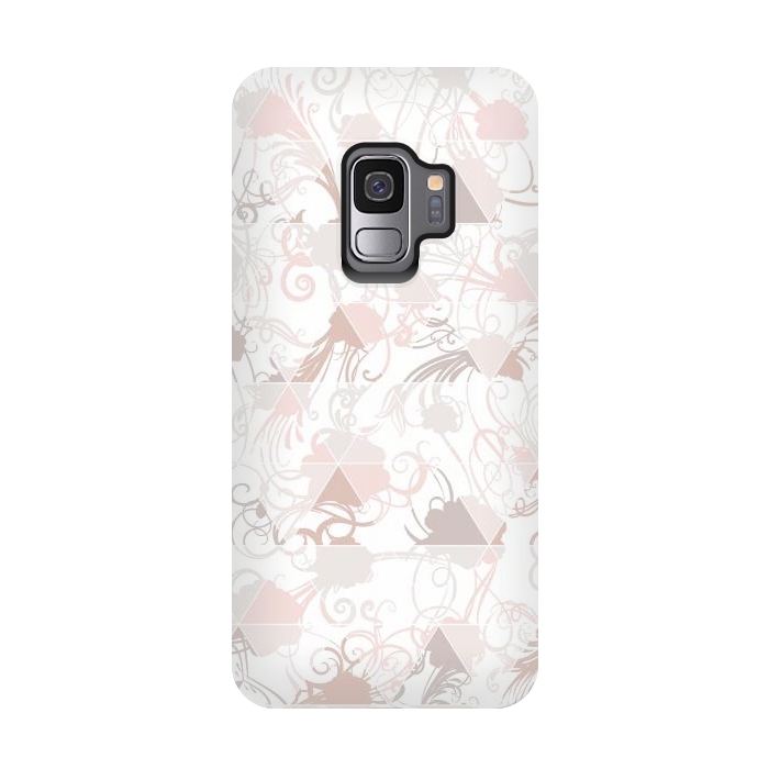 Galaxy S9 StrongFit Floral geometric by Jms