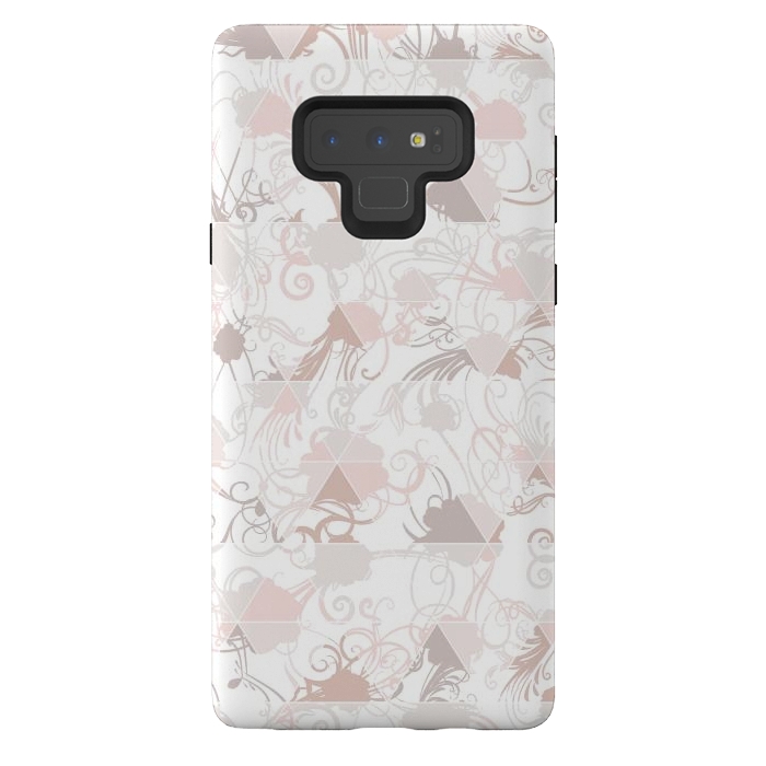 Galaxy Note 9 StrongFit Floral geometric by Jms