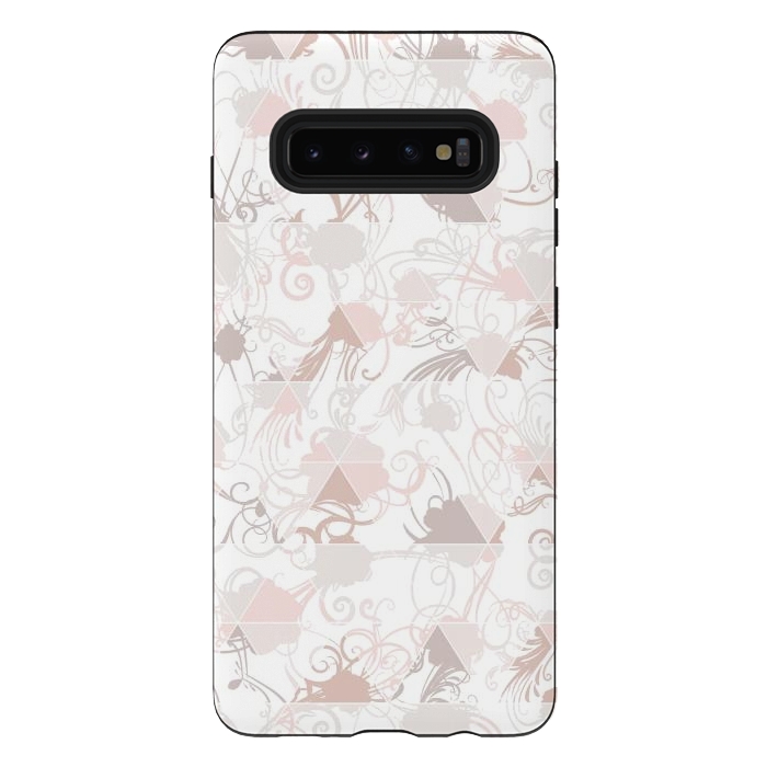Galaxy S10 plus StrongFit Floral geometric by Jms