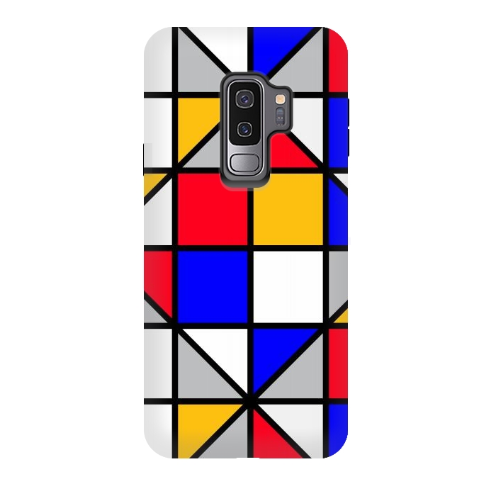 Galaxy S9 plus StrongFit colorful small squares by TMSarts