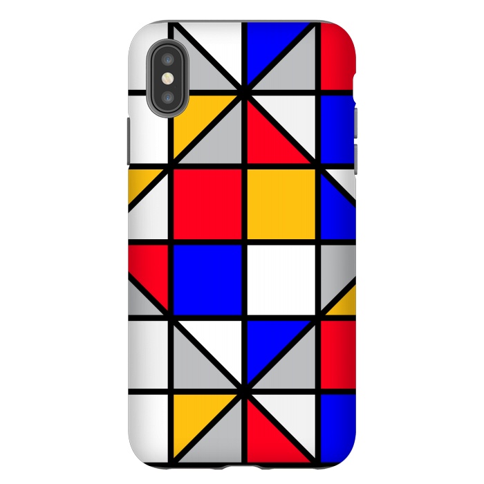 iPhone Xs Max StrongFit colorful small squares by TMSarts
