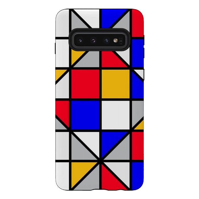 Galaxy S10 StrongFit colorful small squares by TMSarts