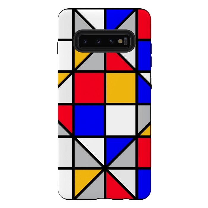 Galaxy S10 plus StrongFit colorful small squares by TMSarts