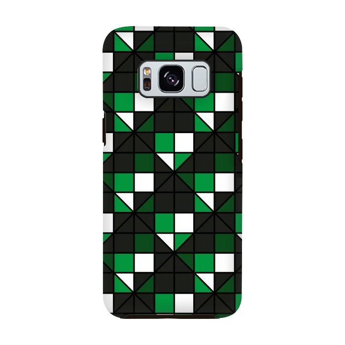Galaxy S8 StrongFit dark green squares by TMSarts