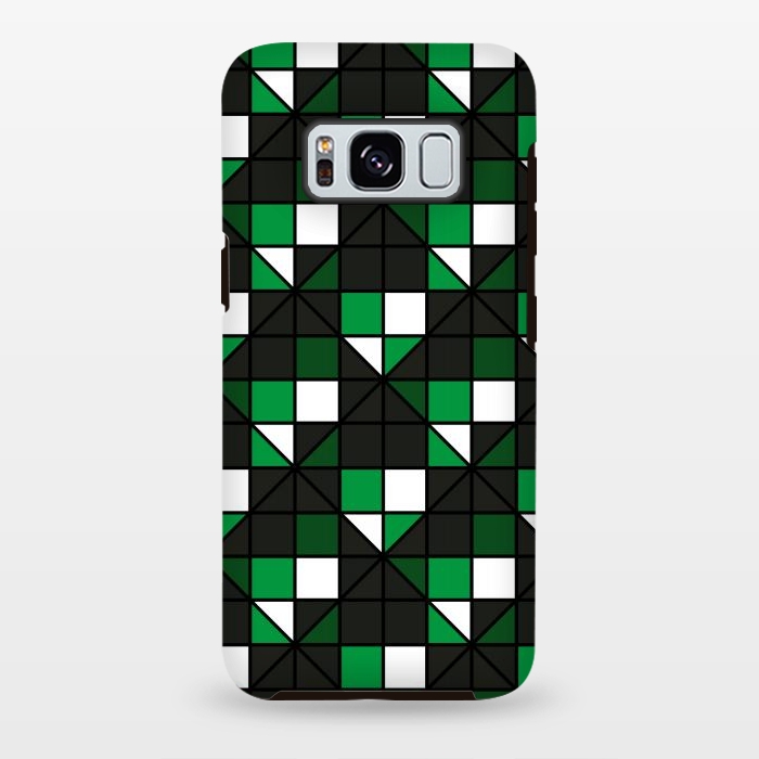 Galaxy S8 plus StrongFit dark green squares by TMSarts