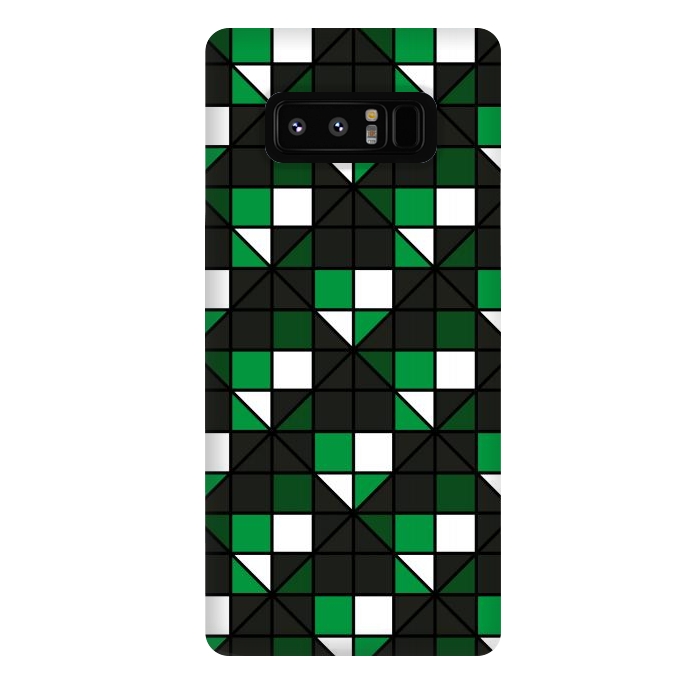 Galaxy Note 8 StrongFit dark green squares by TMSarts