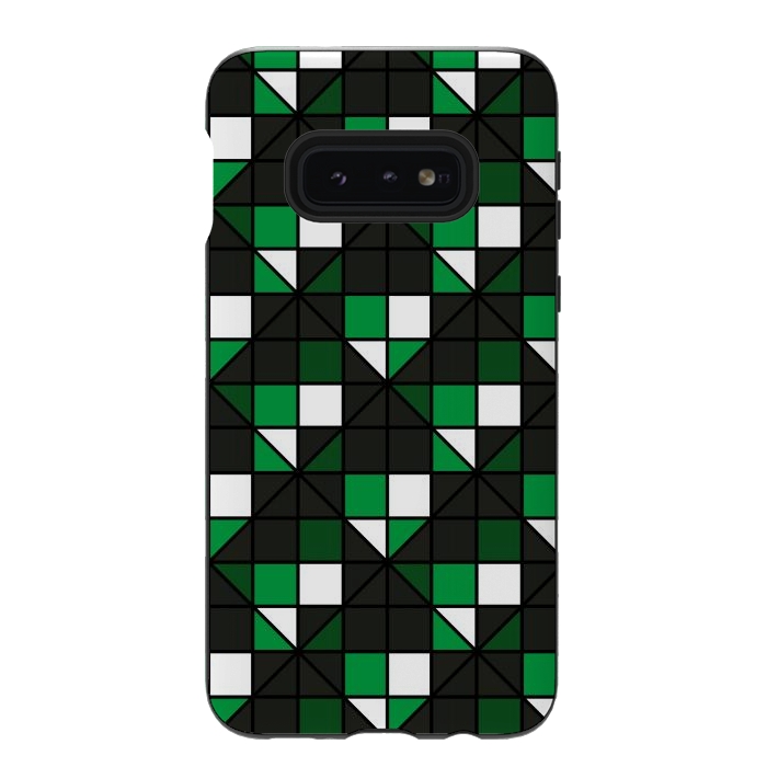 Galaxy S10e StrongFit dark green squares by TMSarts