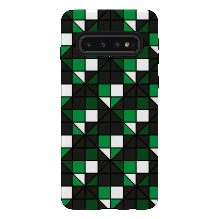 Galaxy S10 StrongFit dark green squares by TMSarts