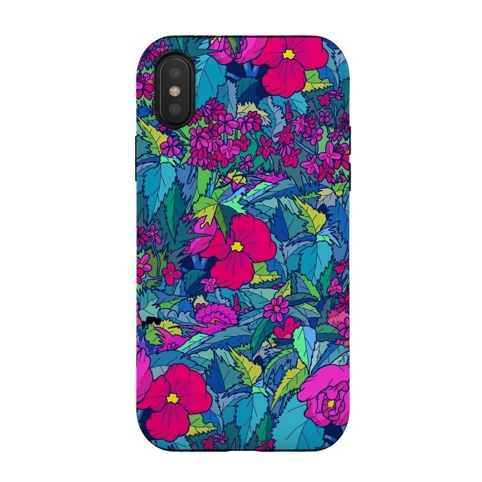 iPhone Xs / X StrongFit Summer flowers by Steve Wade (Swade)