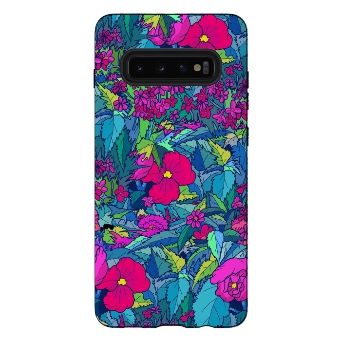 Galaxy S10 plus StrongFit Summer flowers by Steve Wade (Swade)