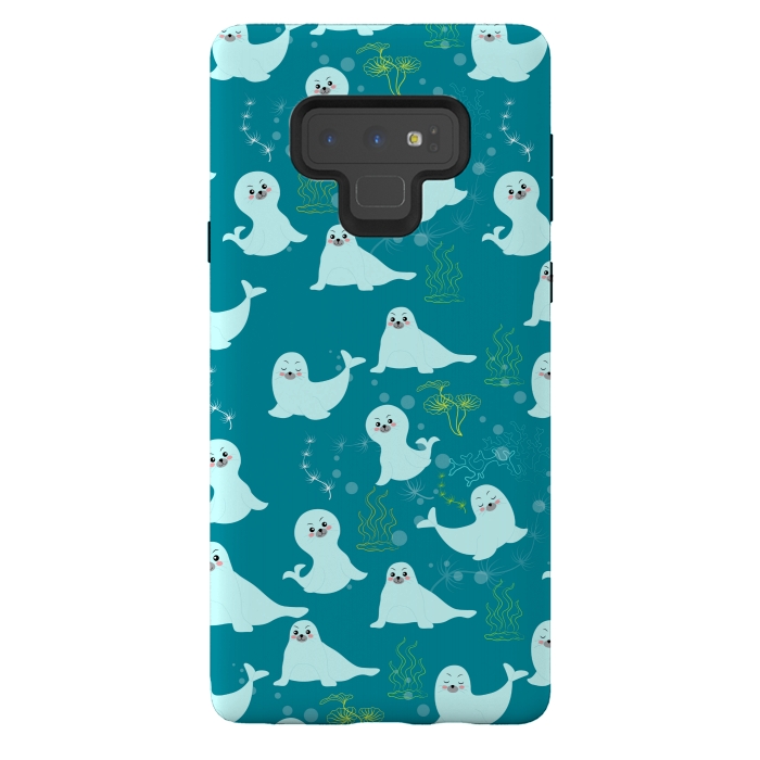 Galaxy Note 9 StrongFit happy seagulls  by MALLIKA